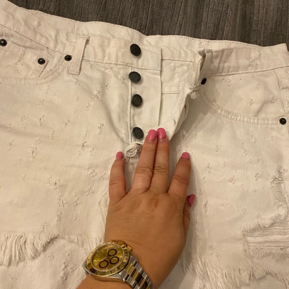 Carmar distressed‎  jean skirt - Picture 2 of 4